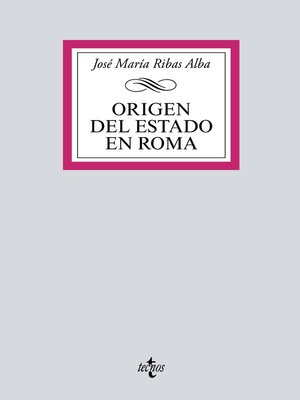 cover image of Origen del Estado en Roma